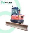 Minipelle Kubota KX 057-4 d'occasion vue arrière avec lame